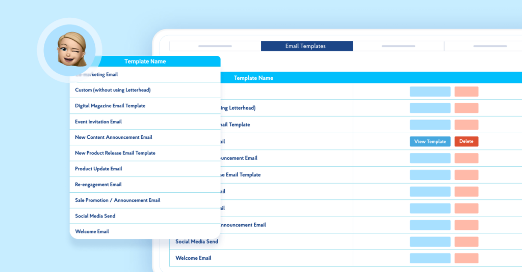 types of email templates for events