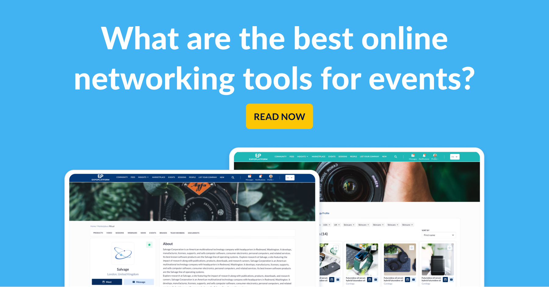 What are the best online networking tools for events?