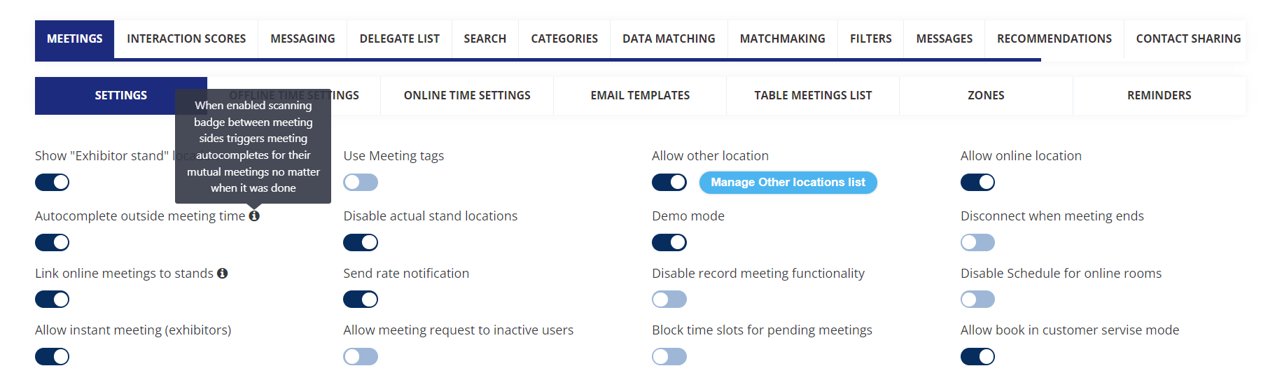 All meeting tracking