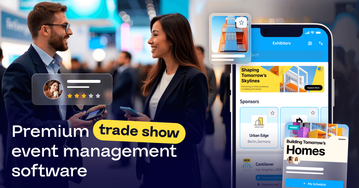Trade Event Page Example What premium trade show event management software looks like
